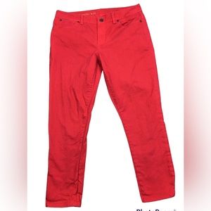 Talbots Signature Crop Flare Jeans Red 8 -29